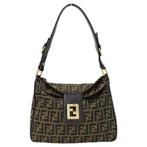 FENDI Brown Zucca Shoulder Bag